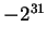 $-2^{31}$