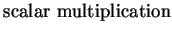 $\displaystyle \mbox{scalar multiplication}$