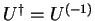 ${U}^\dagger =U^{(-1)}$