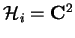 $\mathcal{H}_i=\mathbf{C}^2$
