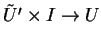 $\tilde{U}'\times I\to U$