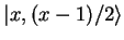 ${\vert x,(x-1)/2 \rangle}$