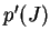 $p'(J)$