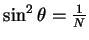 $\sin^2\theta=\frac{1}{N}$
