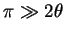 $\pi\gg 2\theta$