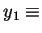 $\displaystyle y_1 \equiv$