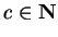 $c \in {\bf N}$