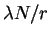 $\lambda N/r$